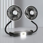 Portable Dual-Head Car Ventilation Fan Dual Adjustable Heads Compact Quiet Mounts to Vent