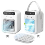 Compact Desktop Micro Air Cooler USB Powered Top-Fill Water Tank Removable Filter