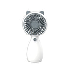 Portable Handheld Fan Cat Design USB Rechargeable 3-Speed Quiet Operation