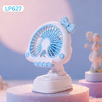 Compact USB Table Fan Quiet DC Motor Child-Safe Portable Figure Design