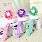 Portable Handheld Fan Cute Rabbit Design USB Rechargeable Adjustable Speed Battery Powered