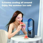 Bladeless Evaporative Tower Fan and Humidifier with Touch LED Display and Brushless Motor