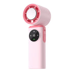 Harrow Portable Handheld Cooling Fan Rechargeable Battery LED Display Compact Lightweight