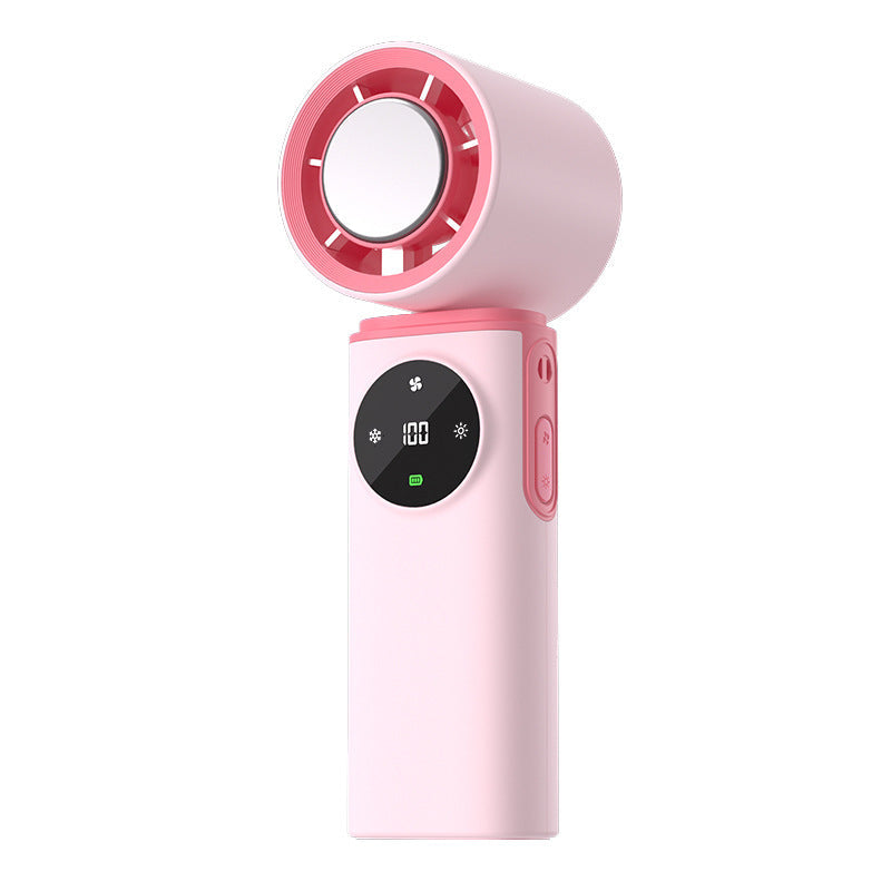 Portable Handheld Cooling Fan Rechargeable Battery Multiple Speeds LED Display Compact Lightweight