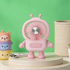 Portable Mini Fan Creative Robot Design Lightweight Handheld Personal Cooling Fan