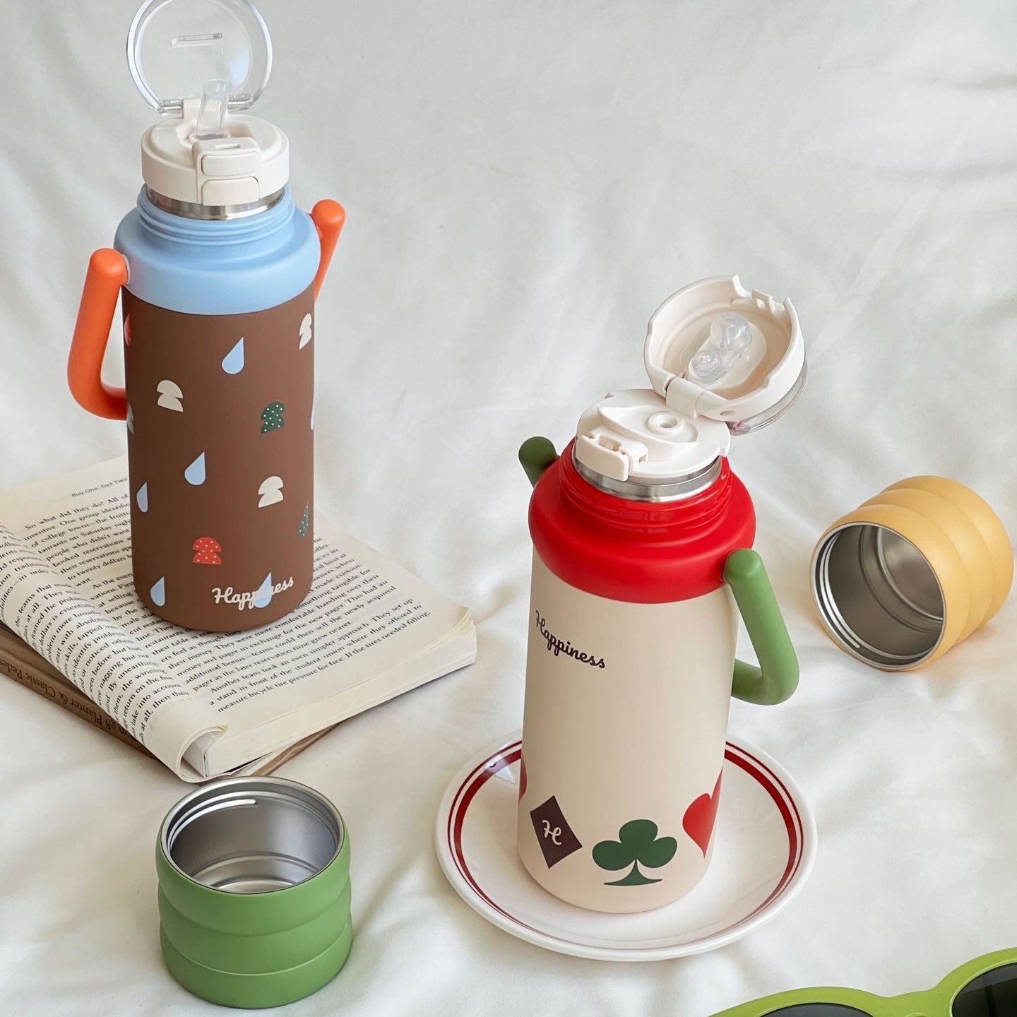 Women’s BPA-Free Plastic Water Bottle with Leak-Proof Stylish Lid and Handle