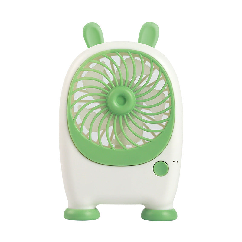Portable Handheld Fan Rabbit Design USB Rechargeable Adjustable Speeds Lightweight for Women