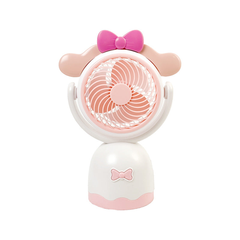 Portable Mini Handheld Fan with Playful Cat Design Lightweight Rechargeable Personal Cooling Fan