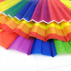 Women's Colorful Hand Fan Lightweight Bamboo Frame Artistic Design