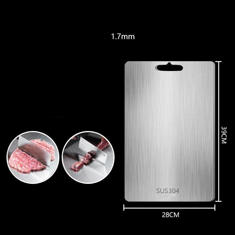 TitanPro Stainless Steel Cutting Board Durable Rust-Proof Antibacterial Kitchen Chopping Block