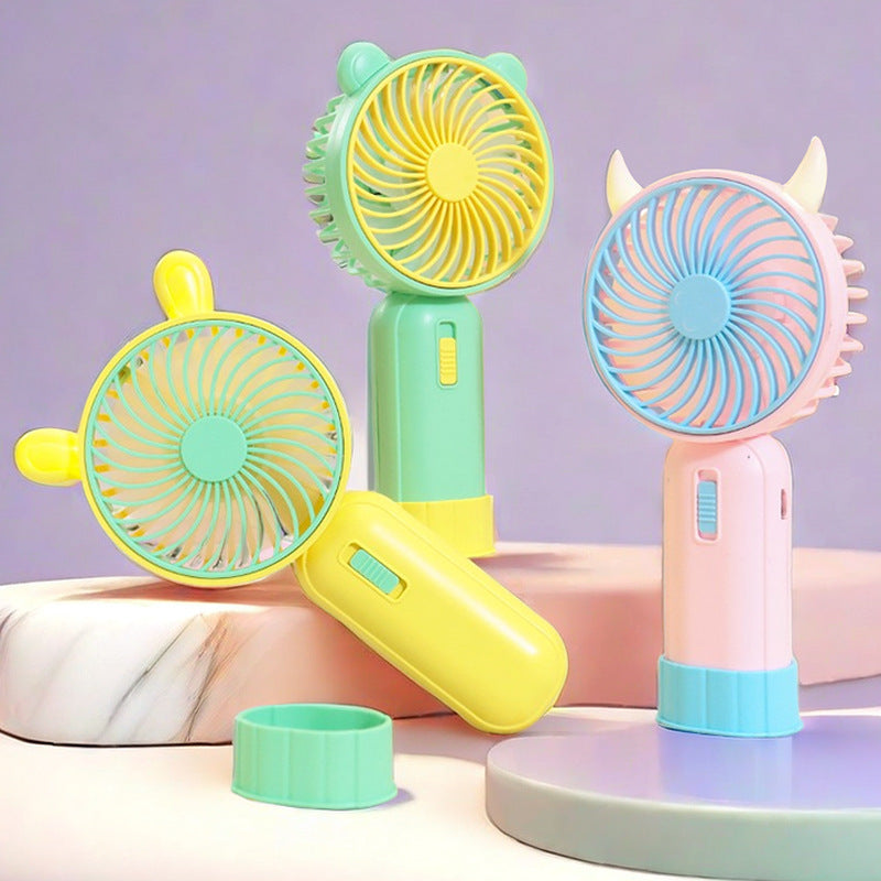 Portable Handheld Fan Lightweight Battery Operated Cute Bear Design for Women and Kids