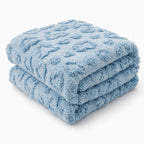 Brehn Women's Cozy Fleece Blanket with Heart Design Soft Warm Throw Blanket