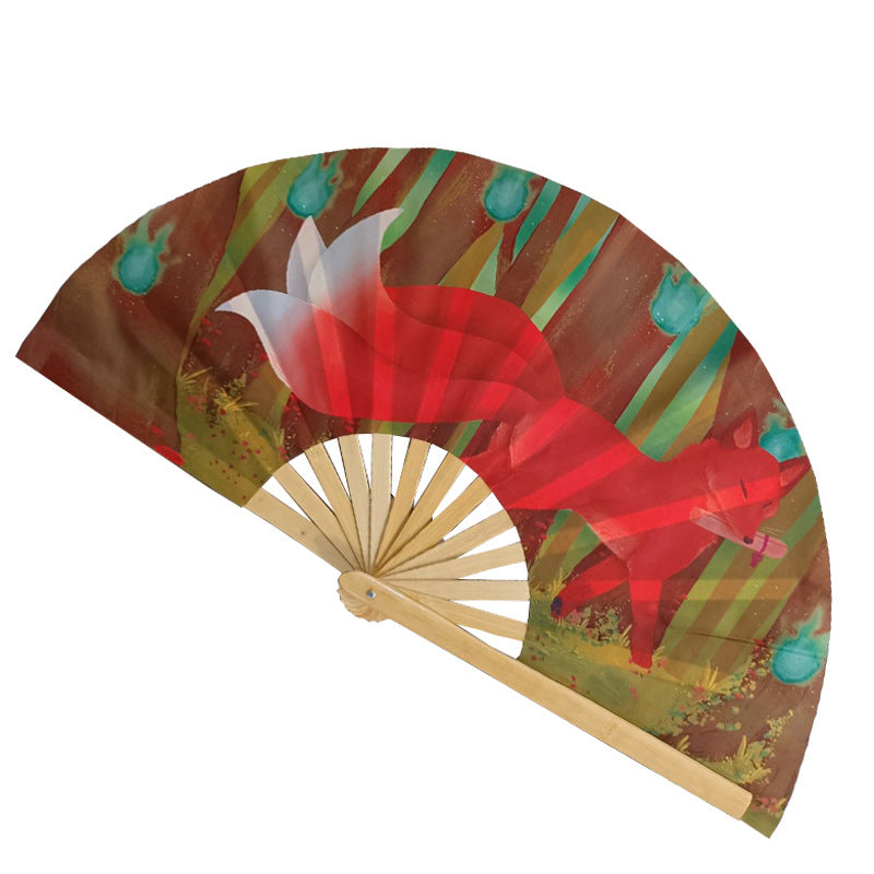 Women's Folding Fan with Creative Drag Motif Lightweight Stylish Accessory