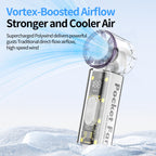 Portable High-Speed Mini Fan with LED Display and Night Light Compact Handheld Fan