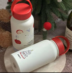 Insulated Stainless Steel Water Bottle for Women with Animal Design and Flip Lid