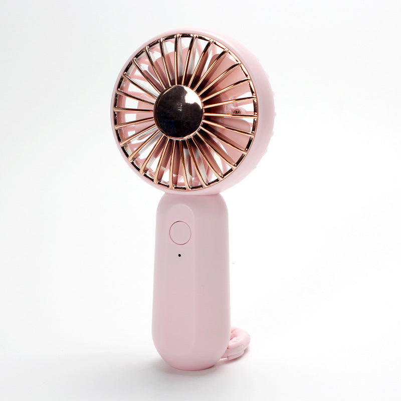 Portable Handheld Fan Rechargeable Compact Lightweight Personal Cooling Fan with Strap