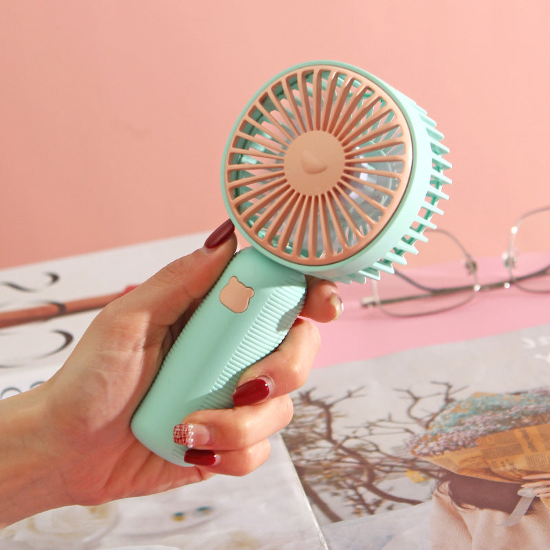 Compact Handheld Fan with Quiet Brushless Motor and Removable Stand Ergonomic Grip