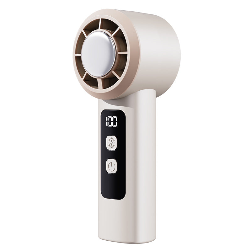 Portable Table Fan Lightweight Compact Digital Display Battery Powered