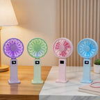 Portable USB Fan for Women with Digital Speed Display Lightweight Ergonomic Design