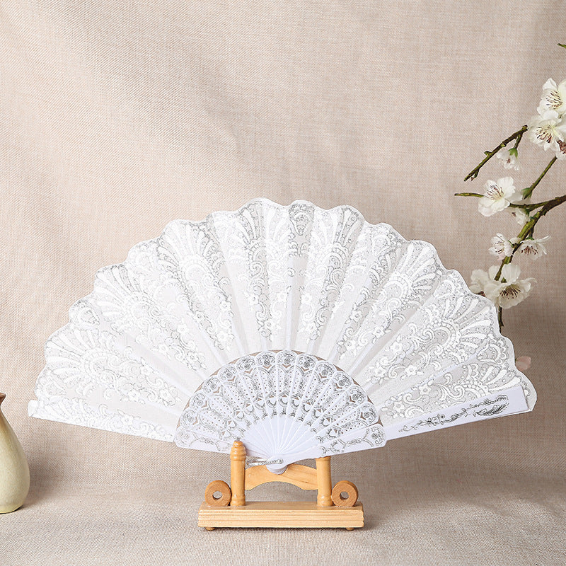 Ladies Elegant Lace Fan Lightweight Durable Stylish Accessory for Weddings and Parties