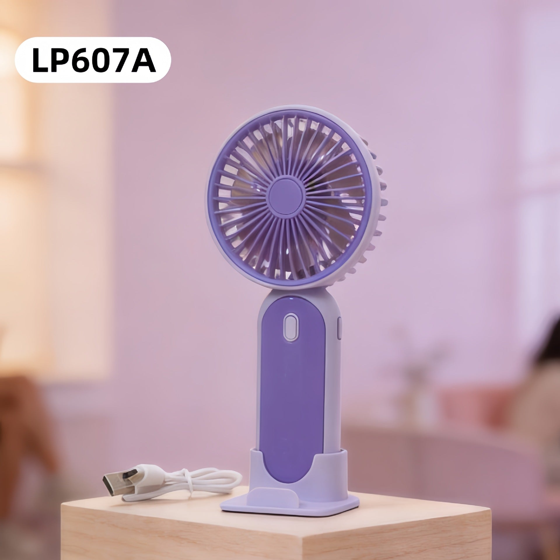 Portable Mini Fan USB Rechargeable Ergonomic Design Compact Quiet Operation for Women