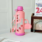 Trendy Water Bottle with Carry Handle Hygienic Closure Reusable for Hot and Cold Drinks