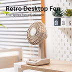 Table Fan for Women Compact Quiet 3-Speed Adjustable Cooling Desk Fan