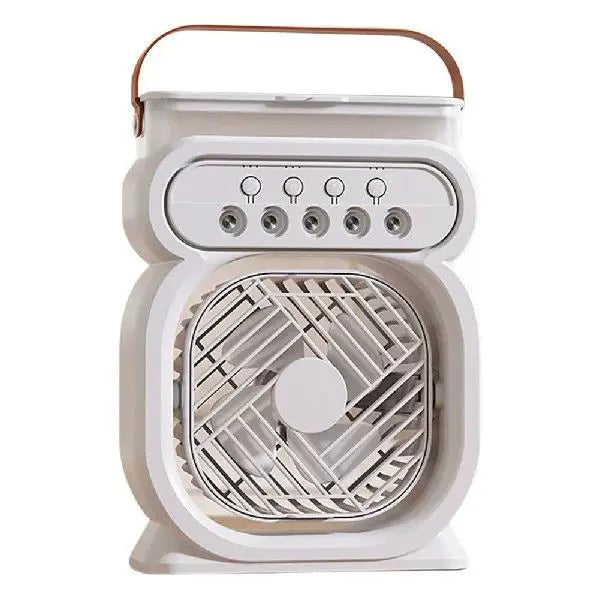 Portable Rechargeable Evaporative Desktop Air Cooler Fan with Leather Handle