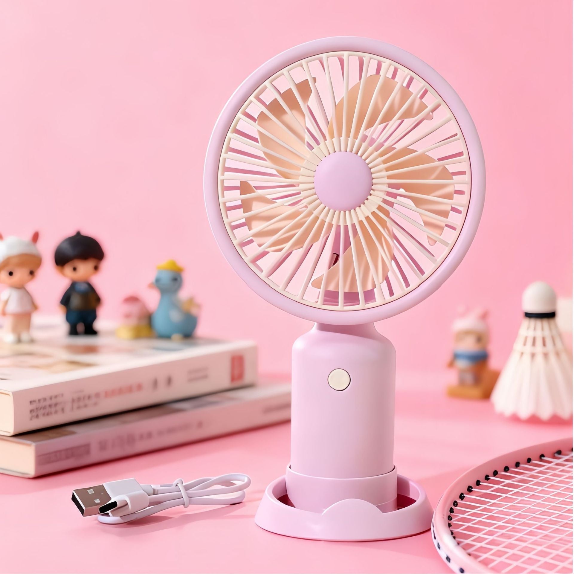 Portable USB Table Fan With Powerful Battery, Flexible Adjustable Design, Quiet Operation