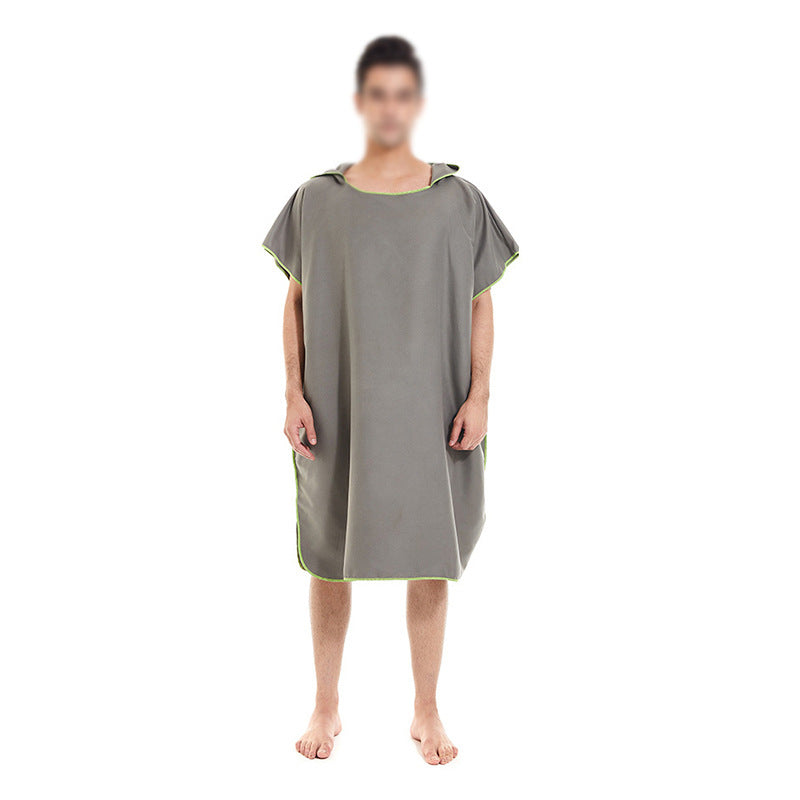 Women's Hooded Poncho Soft Microfiber Fabric with Hood and Pockets Cozy Relaxed Fit