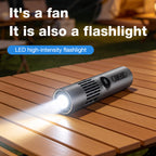 Portable Mini Fan Battery Operated Lightweight USB Rechargeable with LED Display