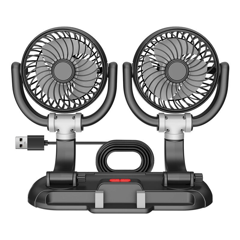 Car Ventilator Dual Fan Portable Clip-On Car Air Circulator Cooler