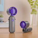 Portable Dual-Mode Handheld and Desktop Cooling Fan Rechargeable Battery Compact Design