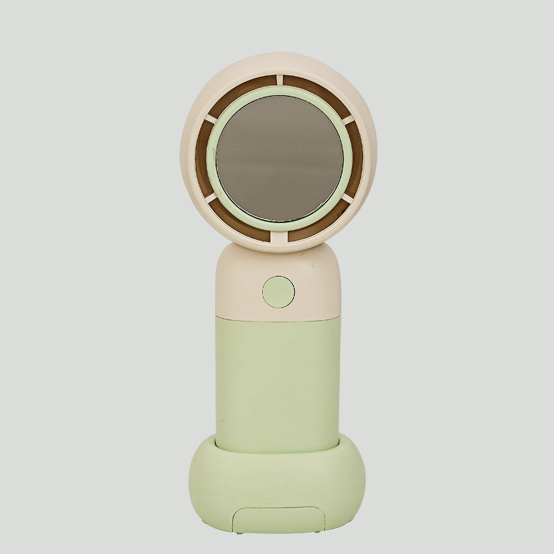 Portable Handheld Fan with Built-in Mirror Lightweight Rechargeable Personal Cooling Fan