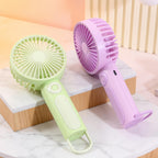 Portable Mini Fan USB Rechargeable Quiet Operation Stepless Speed Adjustable Compact Lightweight