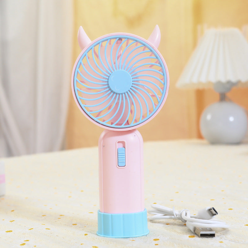Portable Handheld Fan Lightweight Battery Operated Cute Bear Design for Women and Kids