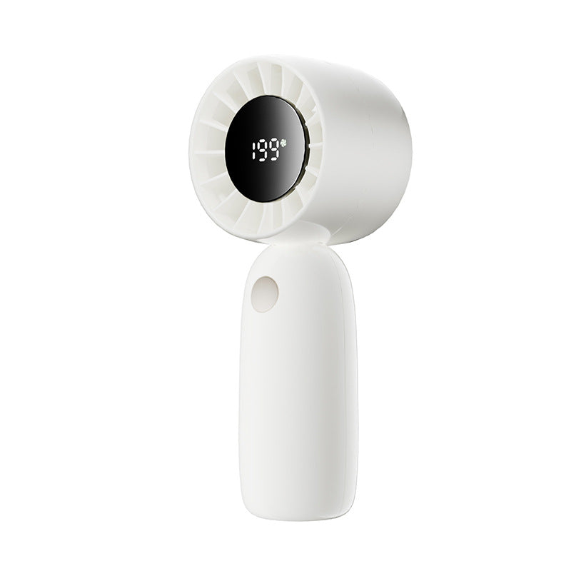 Portable Rechargeable Fan Lightweight Compact Adjustable Speed with LED Temperature Display