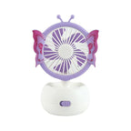 Rechargeable Portable Table Fan for Kids Butterfly Design Quiet USB Charging