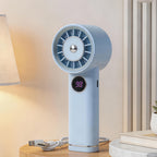 Portable USB Hand Fan with LCD Display Rechargeable Adjustable Speed Portable Cooling Fan