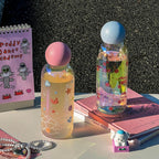Glass Drinking Bottle for Women BPA-Free Butterfly Design Reusable Eco-Friendly