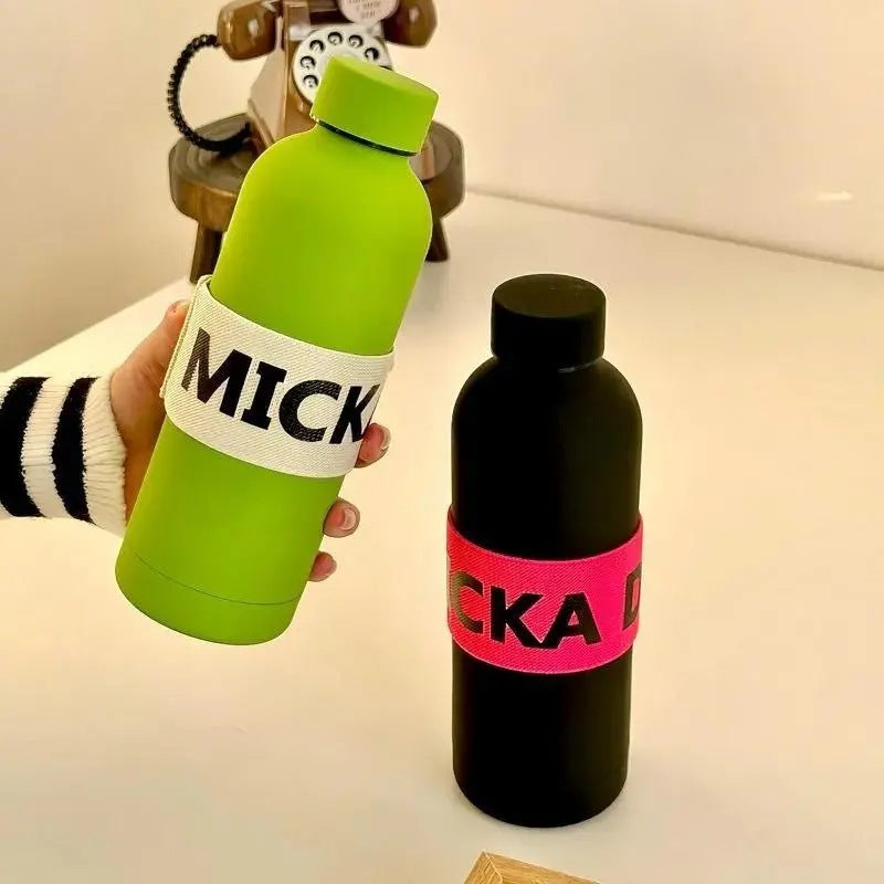 Women's Sporty Stainless Steel Insulated Water Bottle Leak-Proof Lid Eco-Friendly