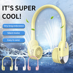Wireless Bluetooth Headphones Women Lightweight Ergonomic Cooling Fan Long Battery Life