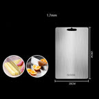TitanPro Stainless Steel Cutting Board Durable Rust-Proof Antibacterial Kitchen Chopping Block
