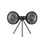 Adjustable Dual-Head Fan with Tripod Stand Portable Quiet Personal Cooling Fan