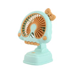 Cartoon Skull-Themed USB Rechargeable Desk Fan Portable Adjustable Speed