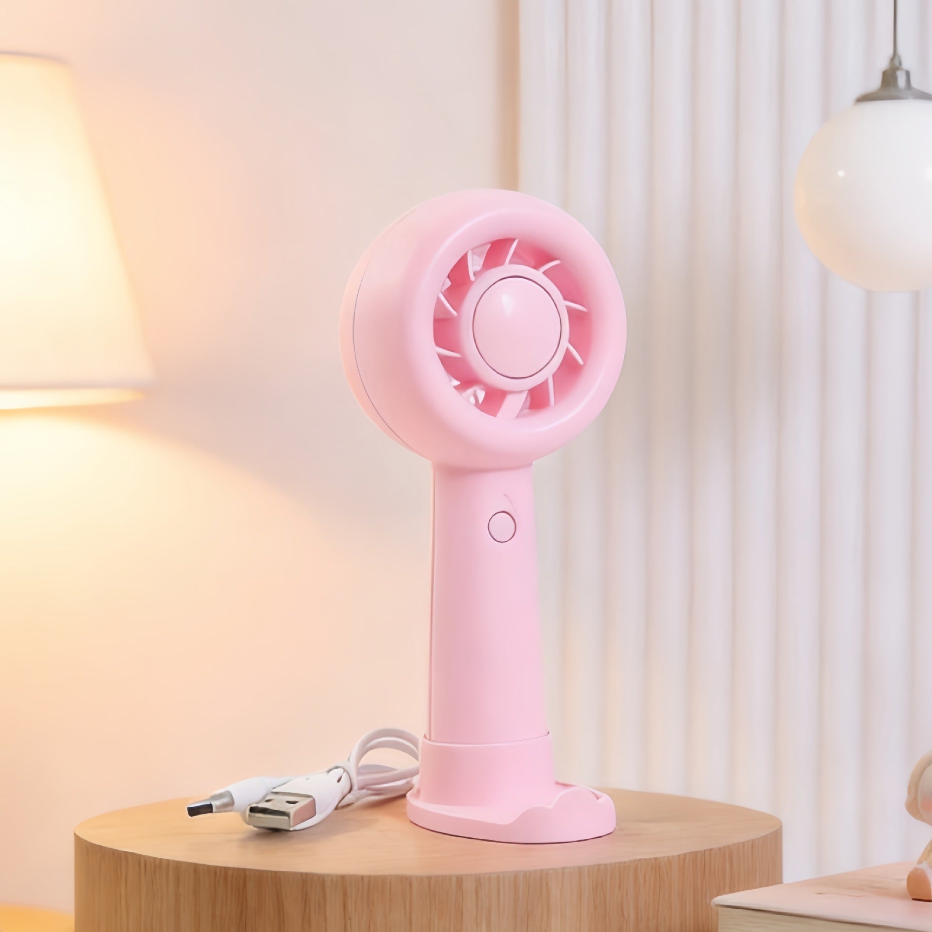 Portable Handheld Fan for Women USB Rechargeable with Gentle Airflow and 3 Speed Settings Compact and Lightweight