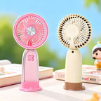 Portable Mini Fan USB Rechargeable Ergonomic Design Lightweight Compact for Women