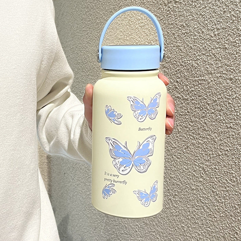 Insulated Stainless Steel Water Bottle with Hello Kitty Design for Women