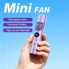 Portable Mini Fan Battery Operated Lightweight USB Rechargeable with LED Display
