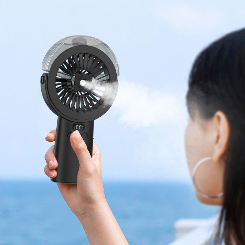 Portable Rechargeable Handheld Fan Digital Speed Control Compact Quiet Operation